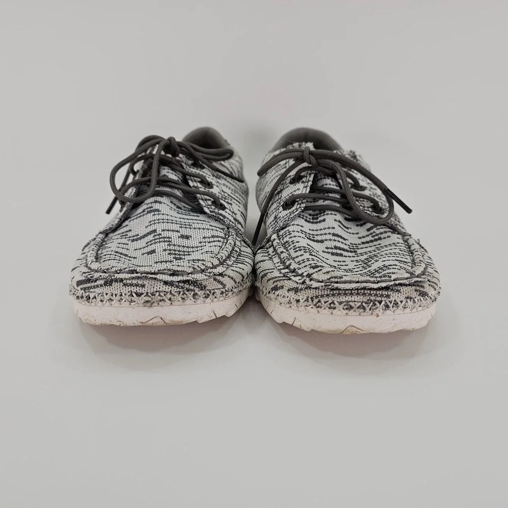 Twisted X‎ Mens EcoTWX Slip On Driving Loafers Grey White Patterned Knit 9.5